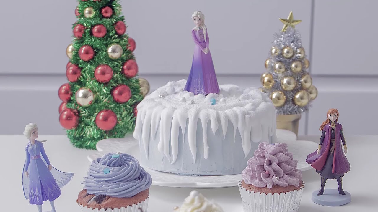 Frozen cake for Christmas