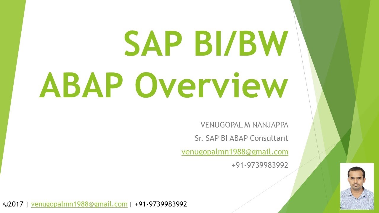 SAP BI-ABAP : Introduction + Course Overview + Fundamentals of SAP BI ABAP Demo Programs