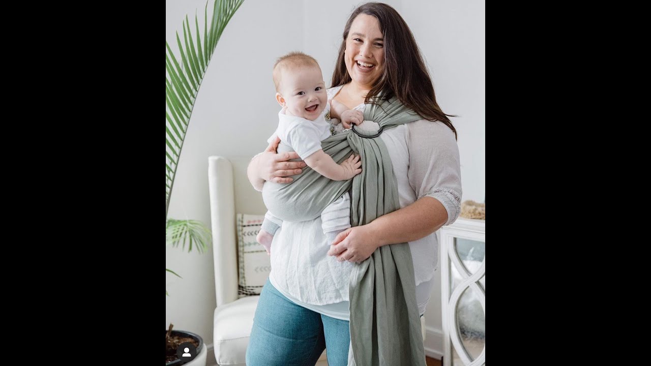 Ring Sling Video Tutorial for Plus Size Mamas. How to use a ring sling