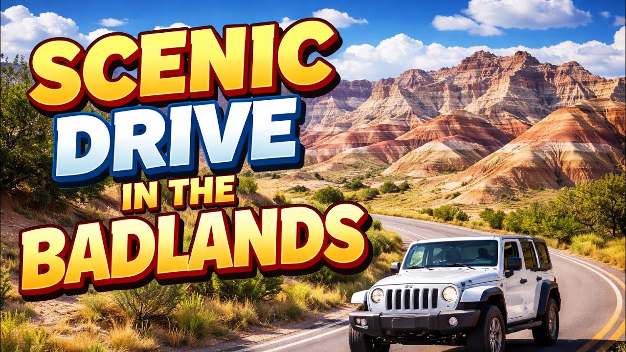 Scenic drive in the badlands 
