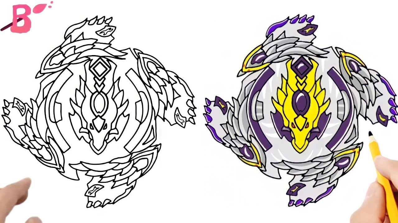 Beyblade Drawing | How to Draw ( Bloody Longinus ) step by step