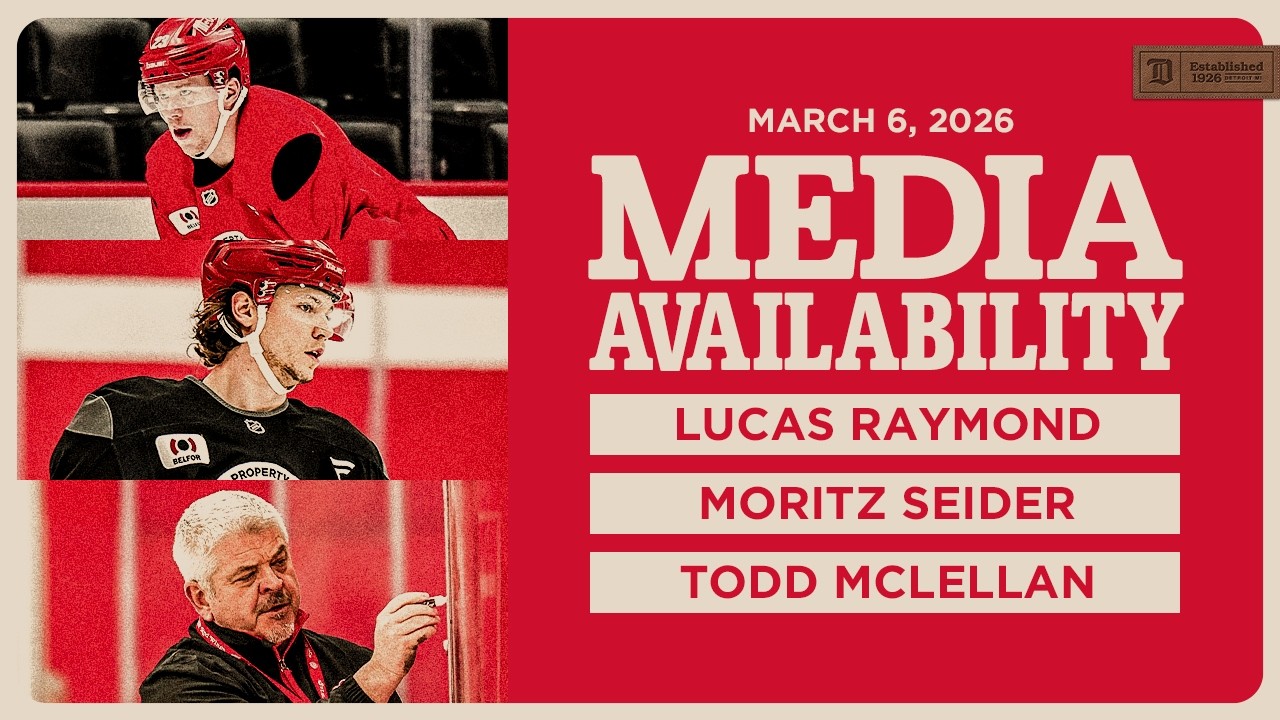 Moritz Seider, Lucas Raymond, Todd McLellan Morning Skate Media | March 6, 2026