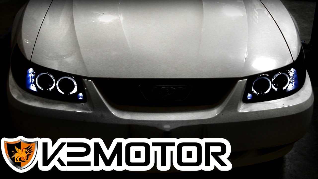 K2 MOTOR INSTALLATION VIDEO: 1999-2004 FORD MUSTANG LED HALO PROJECTOR HEADLIGHTS