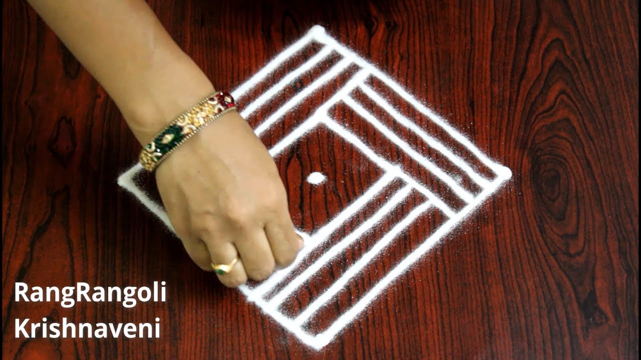 Easy Daily Kolams with 3*1 dots | Simple Daily Muggulu | Small Rangoli Designs | RangRangoli