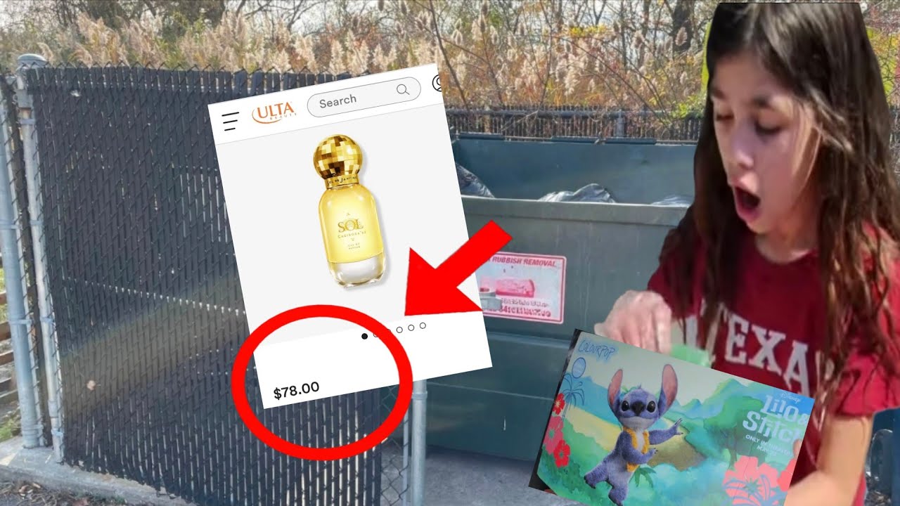 Dumpster Diving - We found stitch and some makeup items !