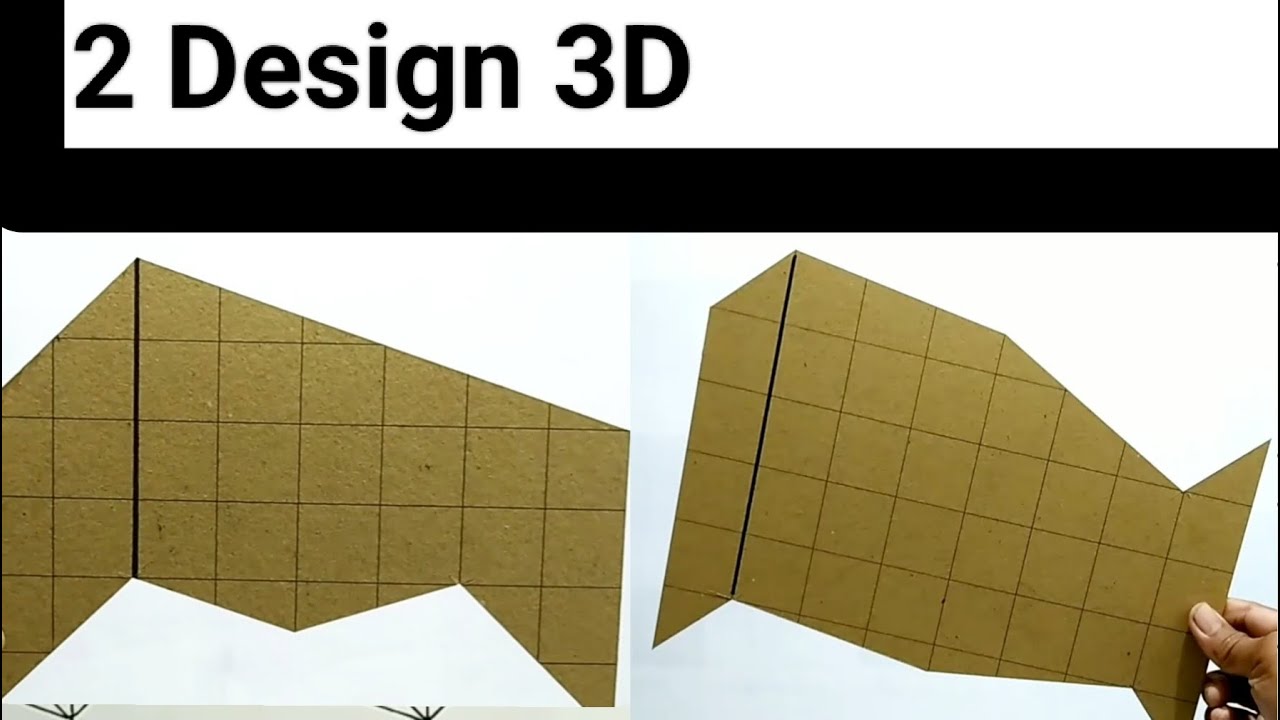 2 Design 3D wall painting || How to make a 3D pattern || Cat tembok 3D