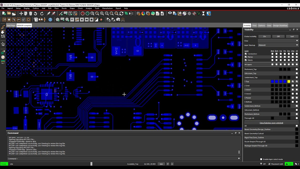 Cadence PCB IPC 2581 Импорт Экспорт