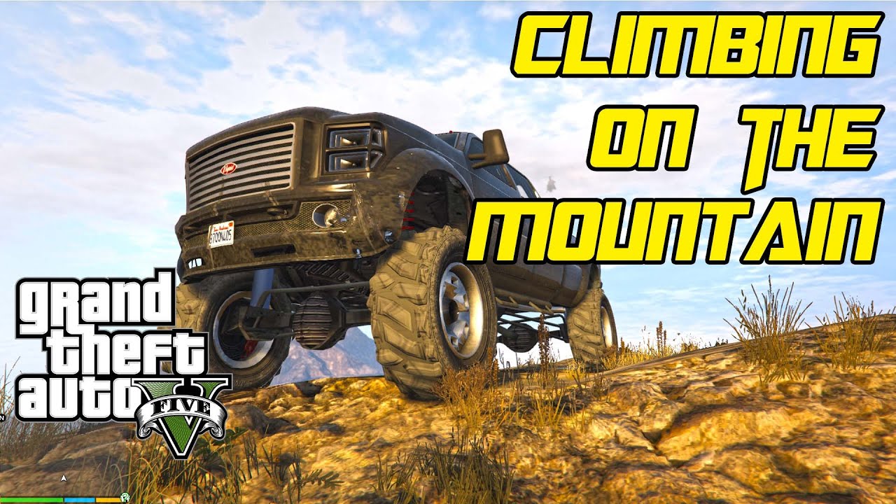 Grand theft auto V [PC] - Climbing up mountain with big 4x4 OFFROAD