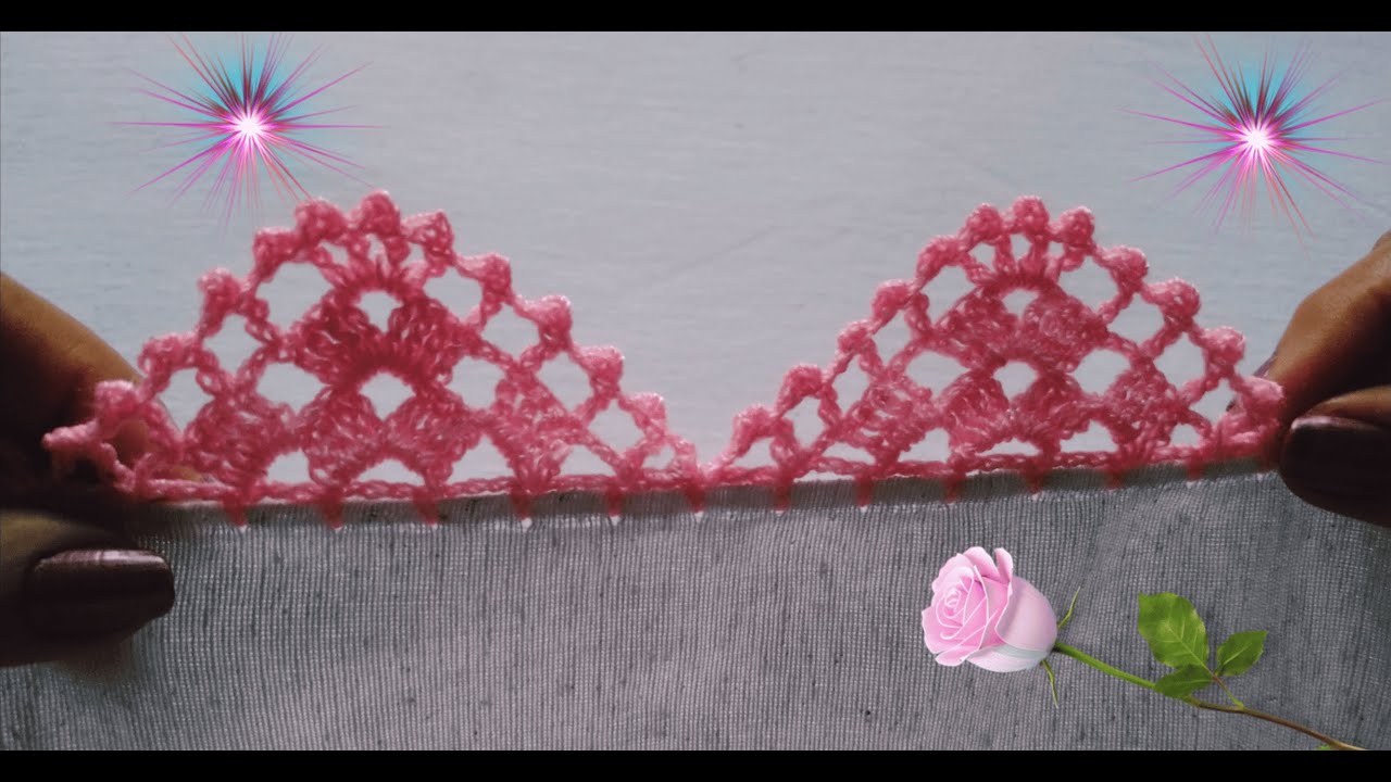 Linda puntilla en vídeo corto, num 96 para servilletas.#parati #crochet #arte #tutorial #fypシ