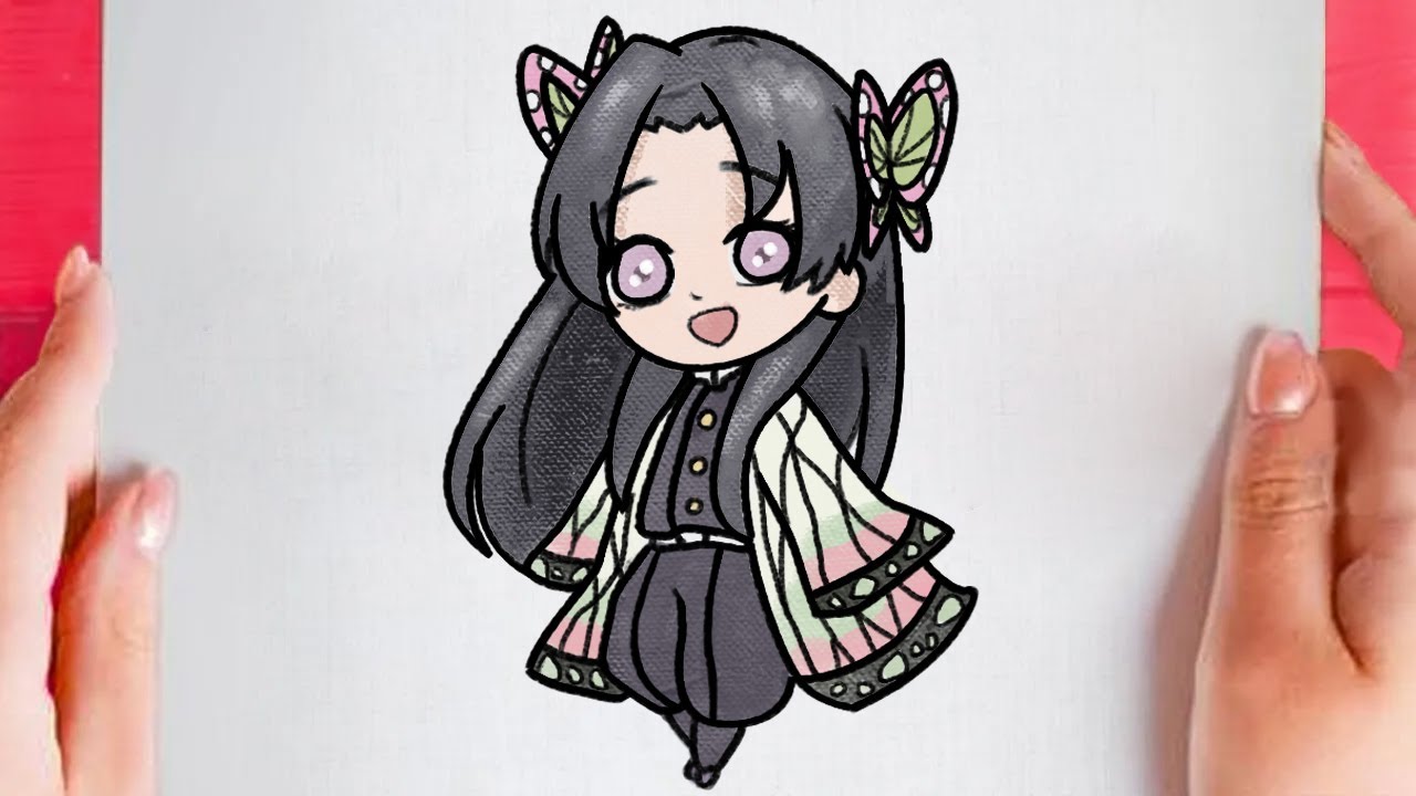How to draw Kanae step by step easy from Demon Slayer