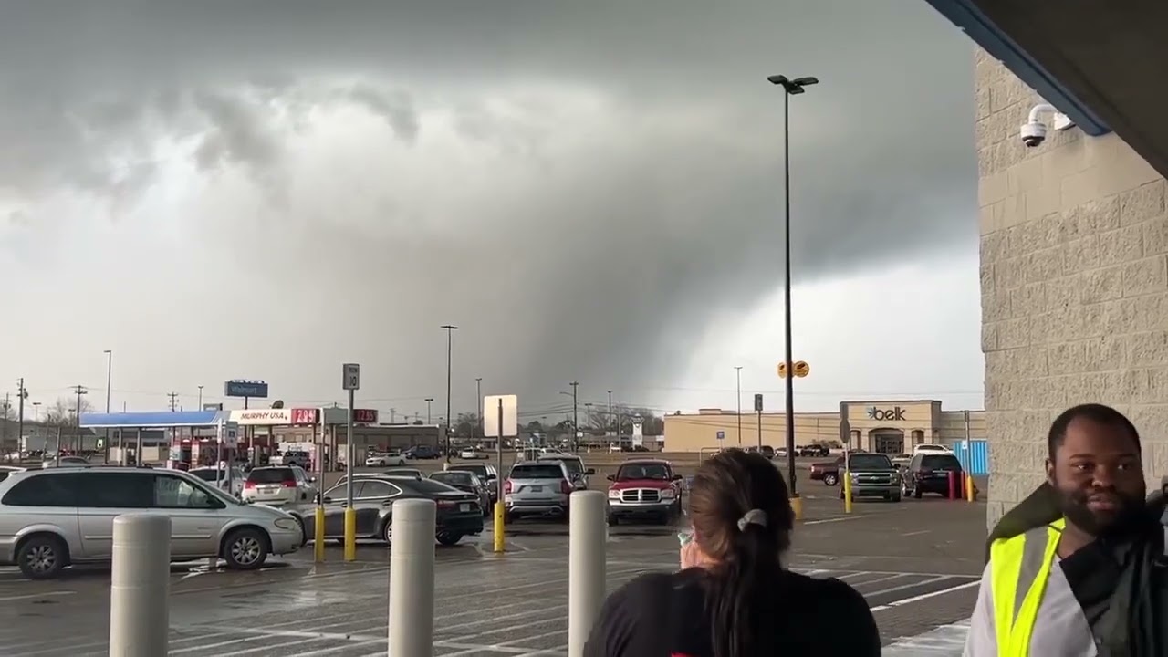 Debris Flies as Possible Tornado Approaches Selma