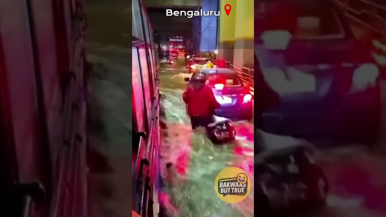 Bengaluru's Unexpected Water Park Adventure! 🌧️😂 #funny #Shorts