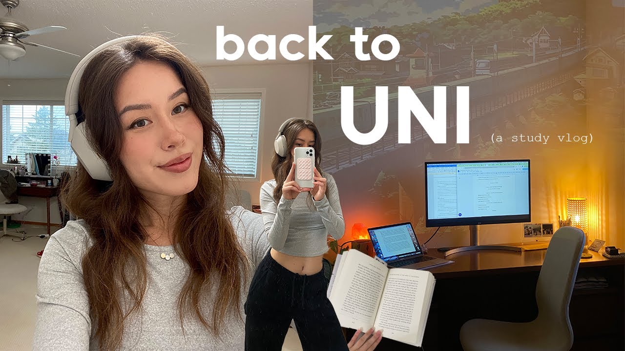 BACK TO UNI + life updates 💻 getting back into routine, evening study sesh, being productive