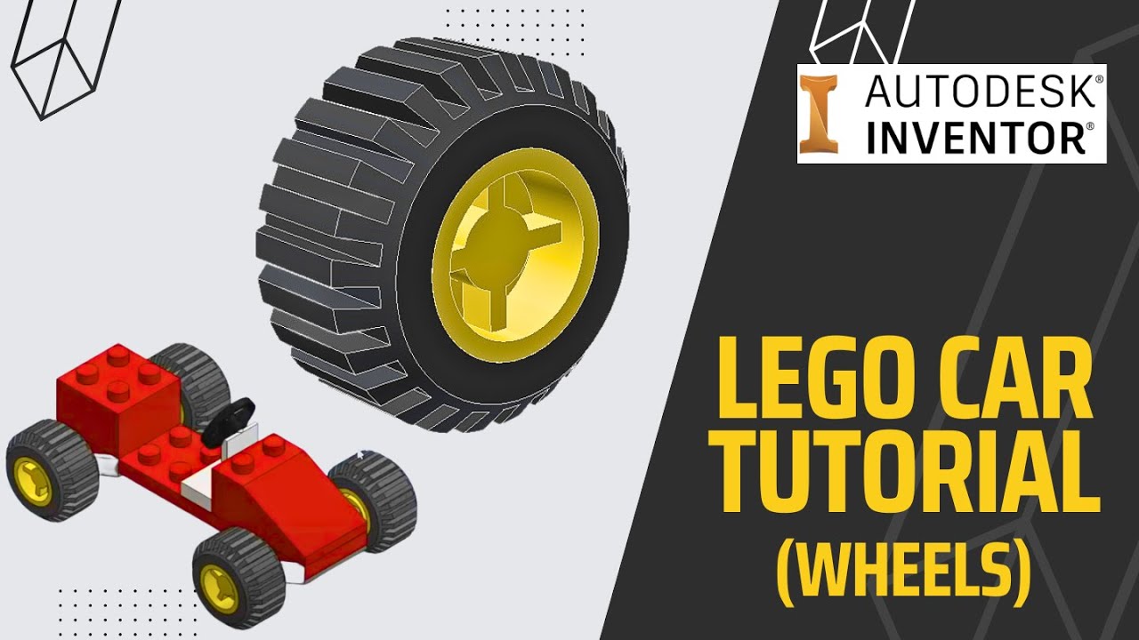 Autodesk Inventor LEGO CAR Tutorial (Wheels)