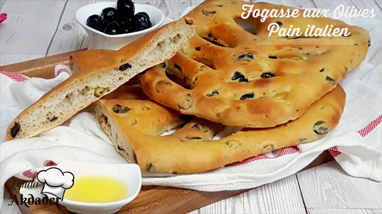 Recette du pain fougasse aux olives