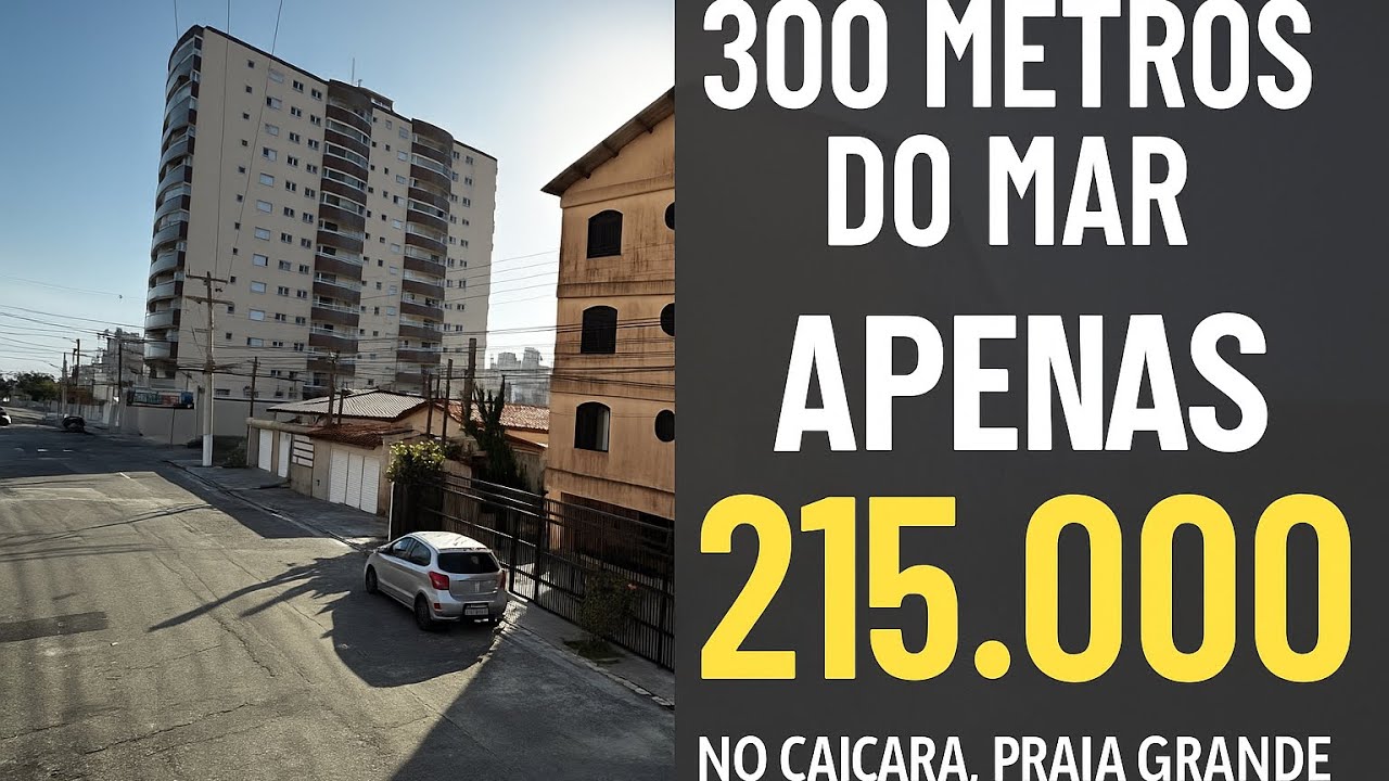 R$215.000 à vista | Oportunidade | Caiçara, Praia Grande | 300 Metros do Mar