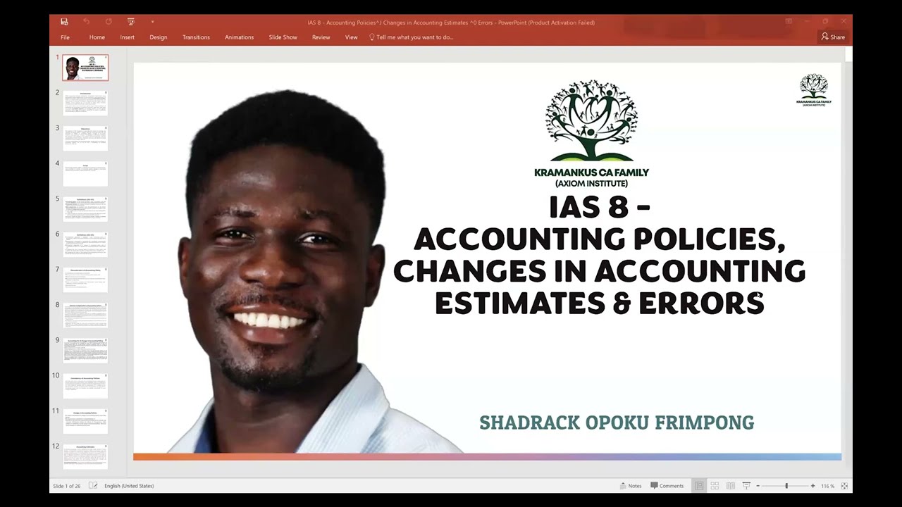 IAS 8 - Accounting Estimates, Changes in accounting estimates,errors #financialreporting #ias8 #ifrs