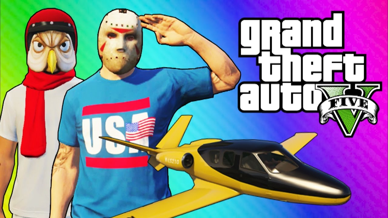 GTA 5 Online Funny Moments - Under Map Glitch, Epic Fails, White Circle Easter Egg!
