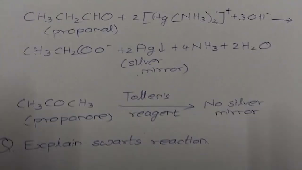 Distinguish between Propanal and Propanone by chemical test