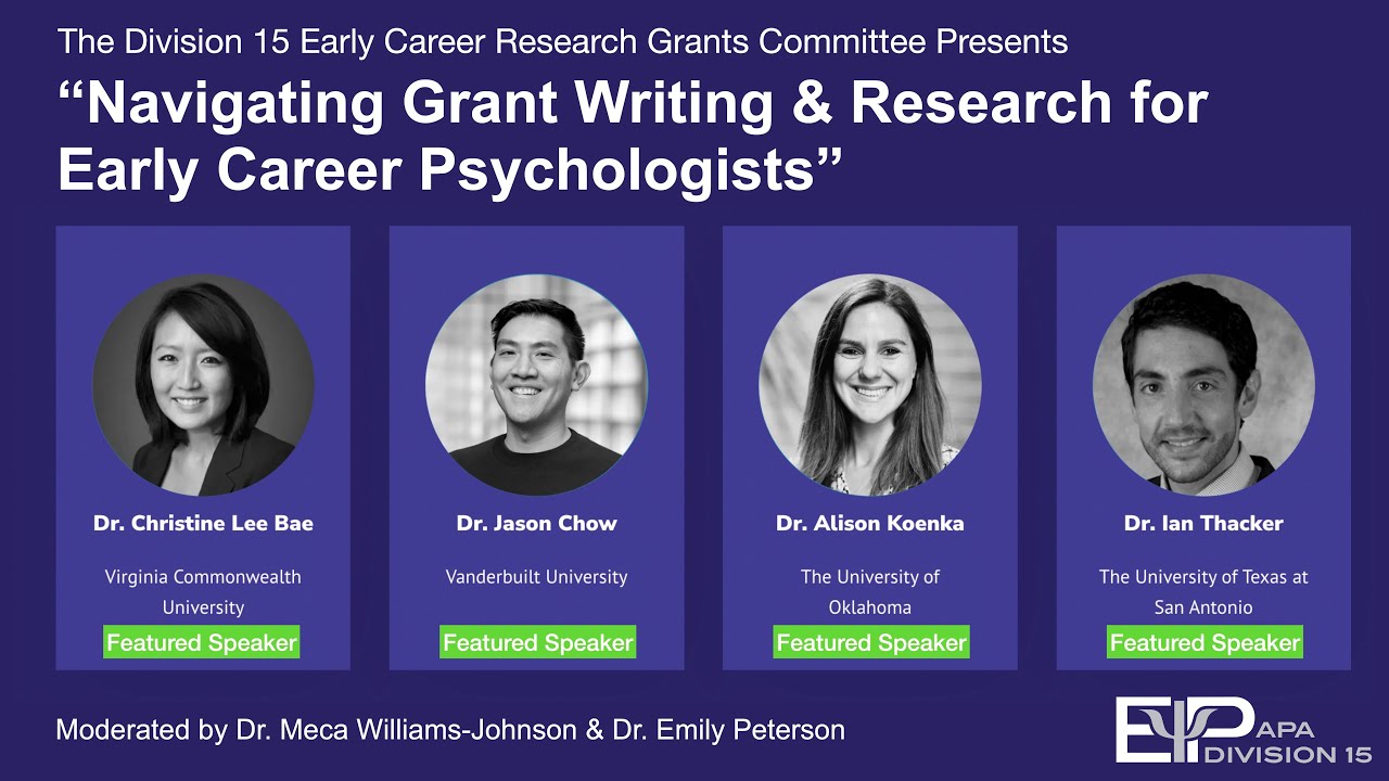 Webinar Recording: Navigating Grant Writing & Research for Early Career Psychologists