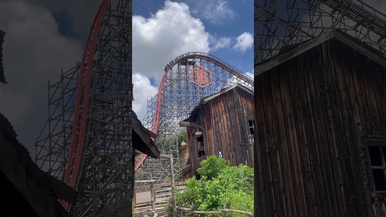 Iron Rattler First Drop#rollercoaster #firstdrop #rmc