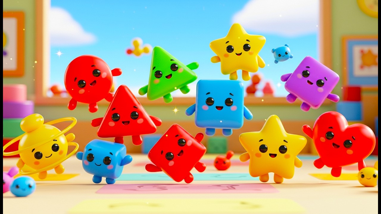 Shapes Song for Kids Learn Shapes with Fun | Preschool Shape Learning Rhyme