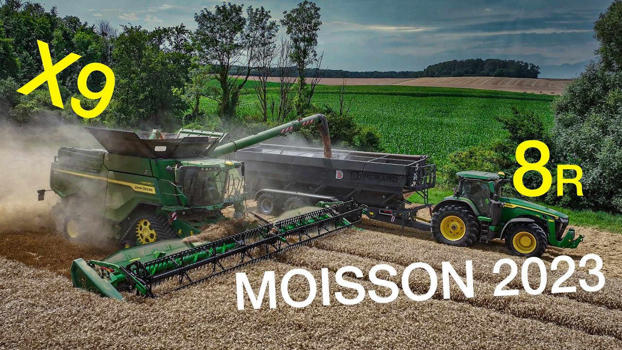 🤠JOHN DEERE x9 at WORK ! MOISSON 2023 XXL/8R PERARD 46m3 🟡🟢