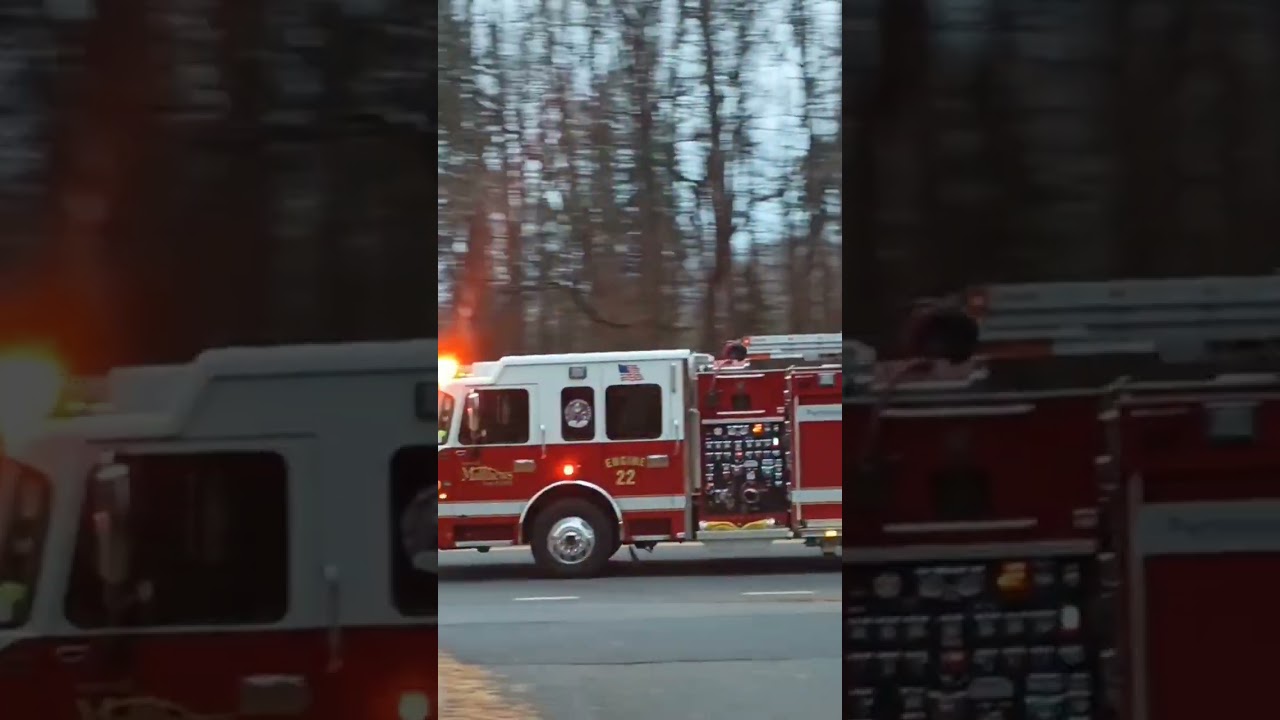 Fire truck with siren.