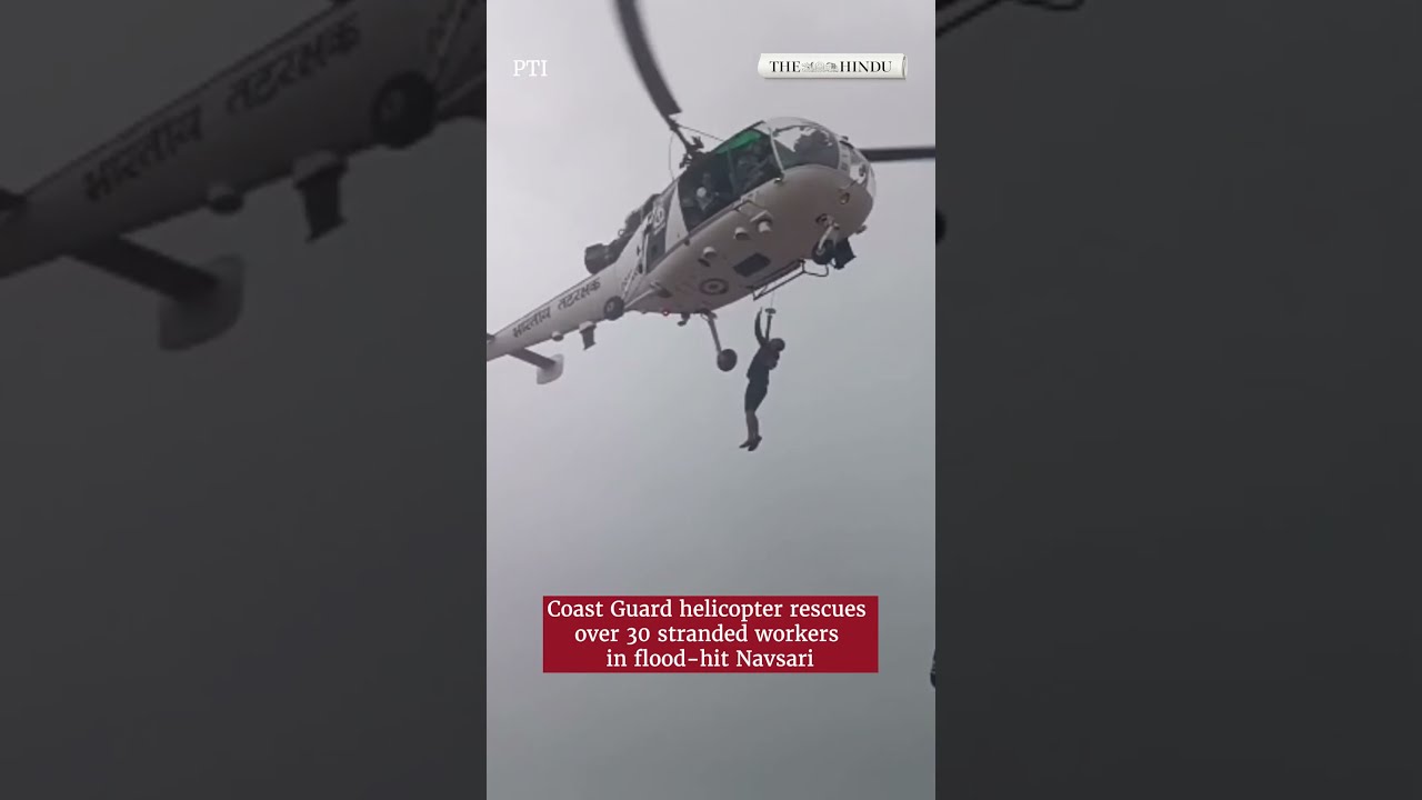 Coast Guard helicopter rescues over 30 stranded workers in flood hit Navsari