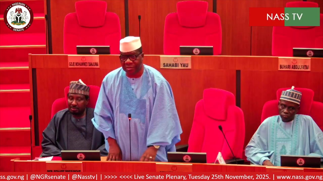 LIVE SENATE PLENARY TUESDAY,  25TH  0F NOVEMBER 2025.