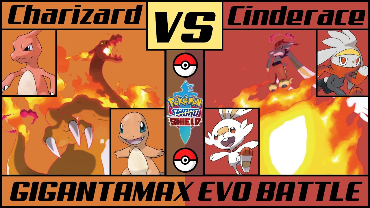 GMAX CHARIZARD vs GMAX CINDERACE | Pokémon Evolution Battle!