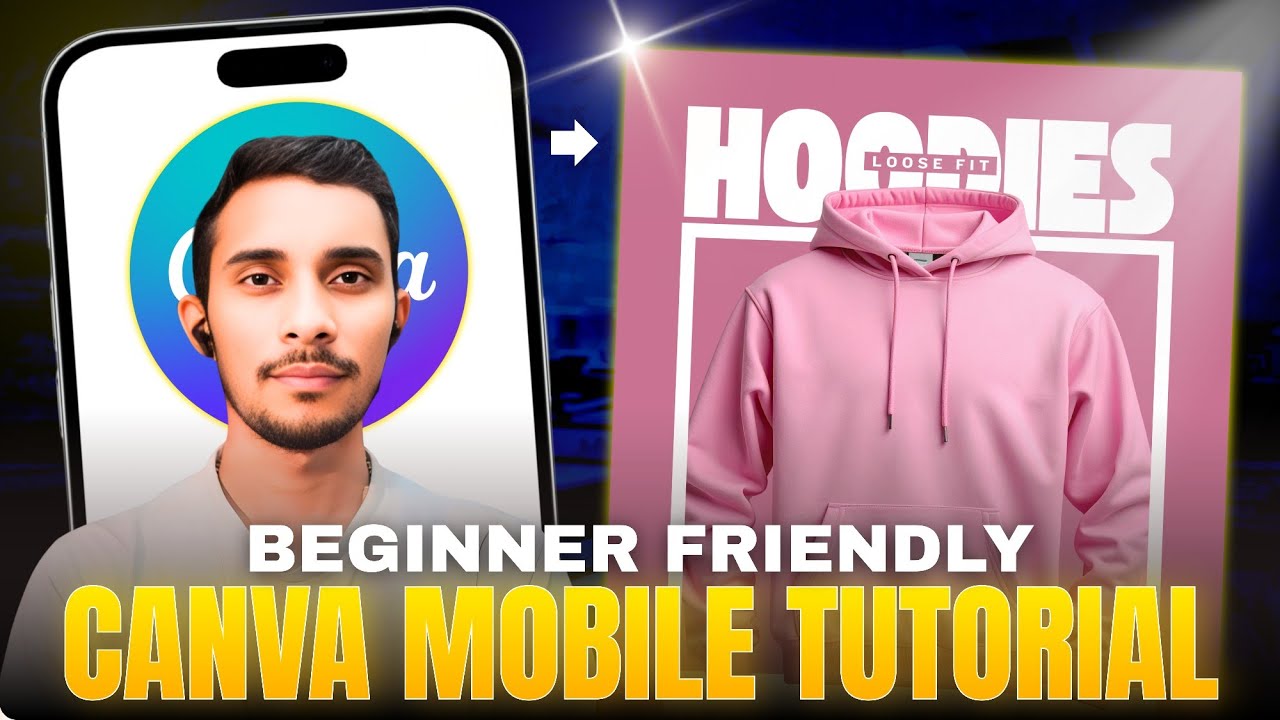 Canva Mobile Hoodie Poster Design | Full Beginner Tutorial | Shailevisuals