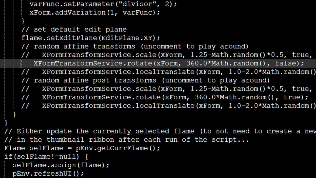 JWildfire Script Tutorial Pt 2