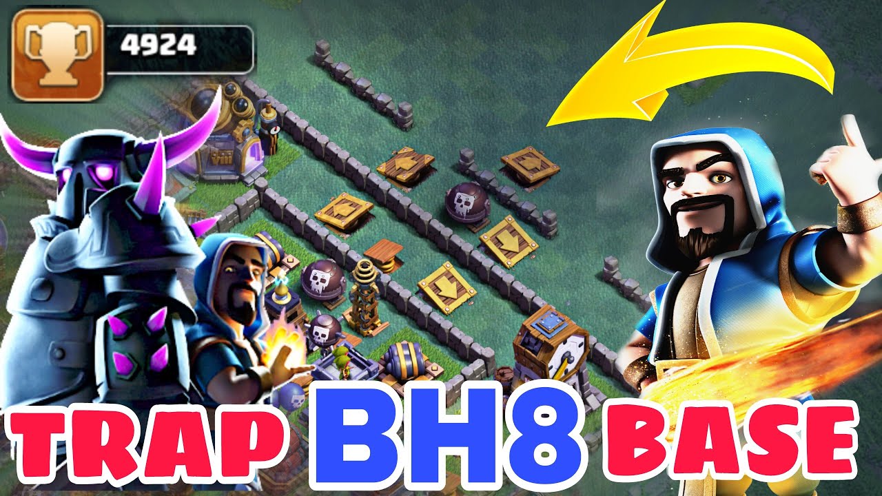 BEST BH8 TRAP BASE 2018 w/PROOF | BEST Anti 2 Star Builder Hall 8 Base Layout 2018 | Clash of Clans