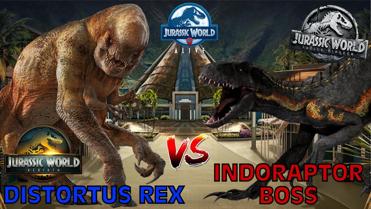 Distortus Rex vs Indoraptor Boss - Jurassic World Alive