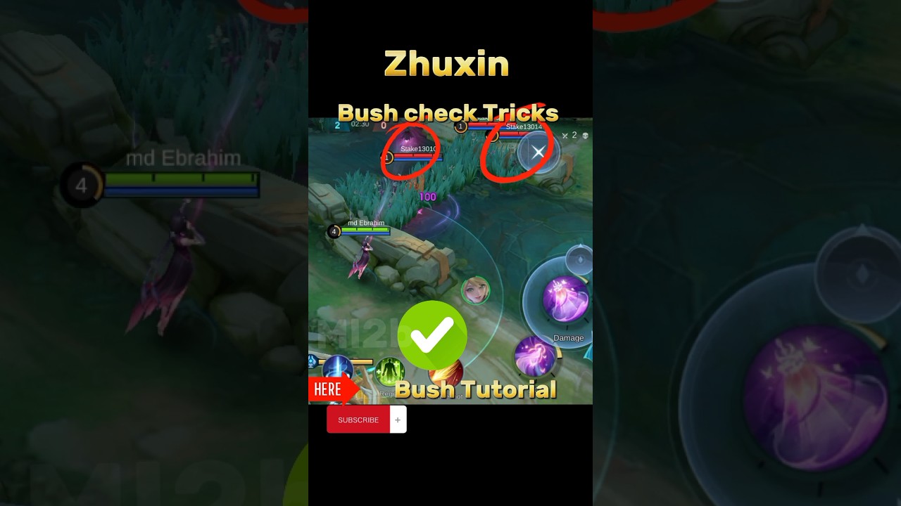 Zhuxin Bush check Tricks Tutorial Mobile legends #ml2b #zhuxin #tutorial #mlbb #mobilelegends