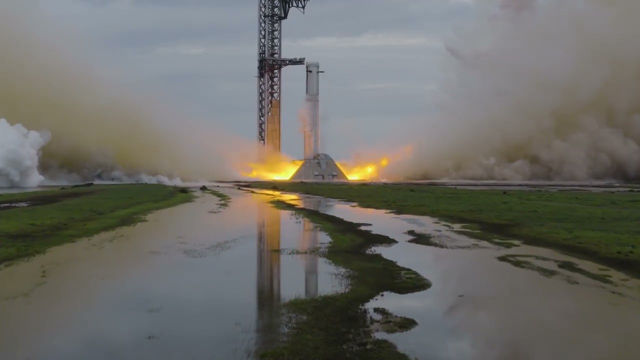 STATIC FIRE! SpaceX Starship Booster 20