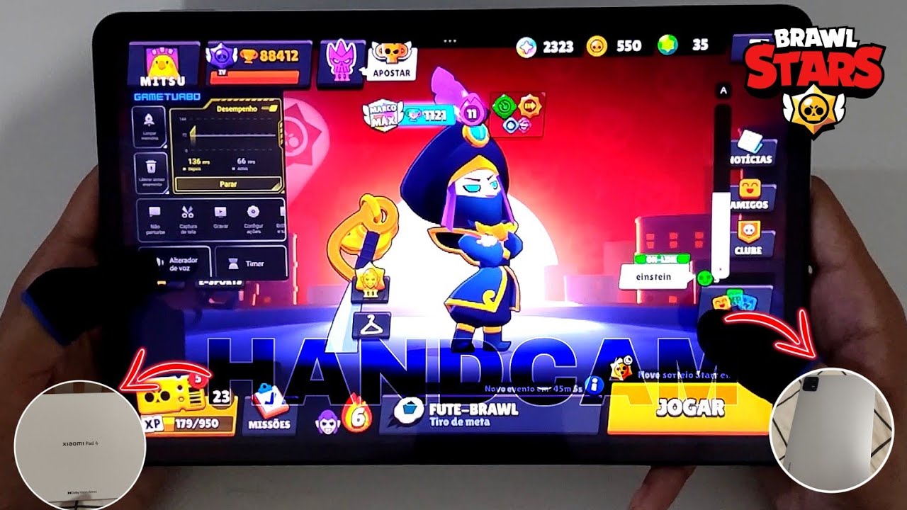XIAOMI PAD 6 ❤️ BRAWL STARS - 144 FPS MORTIS SKILL | HAND CAN ❤️‍🔥