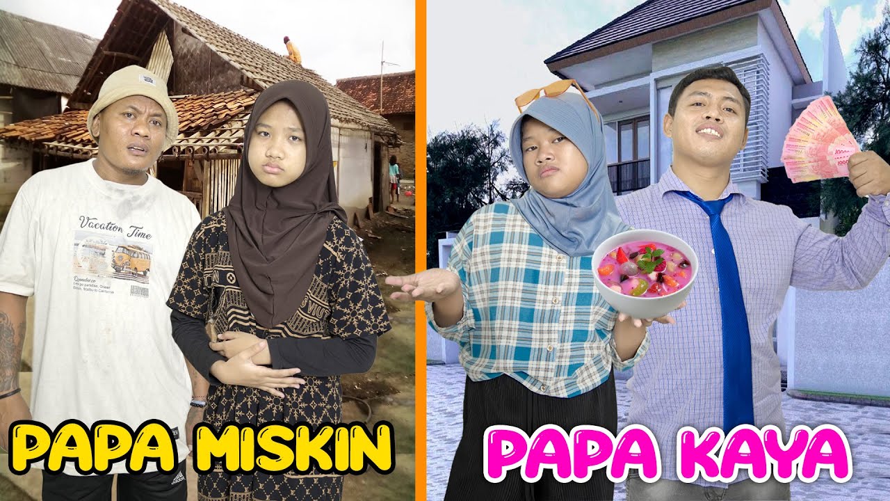 PAPA KAYA VS PAPA MISKIN SAAT  NGABUBURIT | Drama Parodi | Dunia Dinda