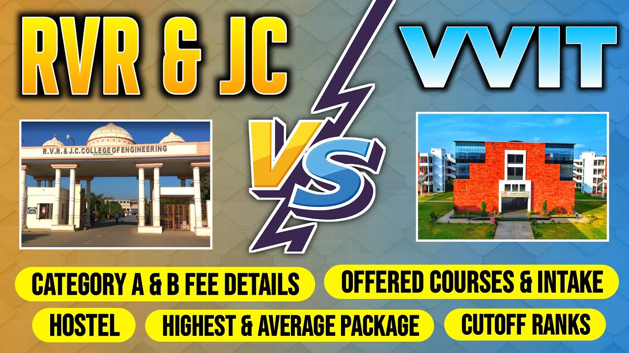 Rvr & Jc Vs VVIT Engineering colleges - Guntur | Complete Full Details in Telugu | APEAMCET
