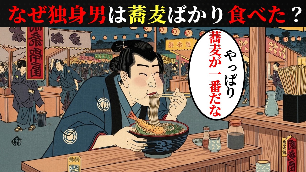 なぜ江戸時代の独身男は蕎麦ばかり？うどんより人気だった理由【江戸時代の庶民】