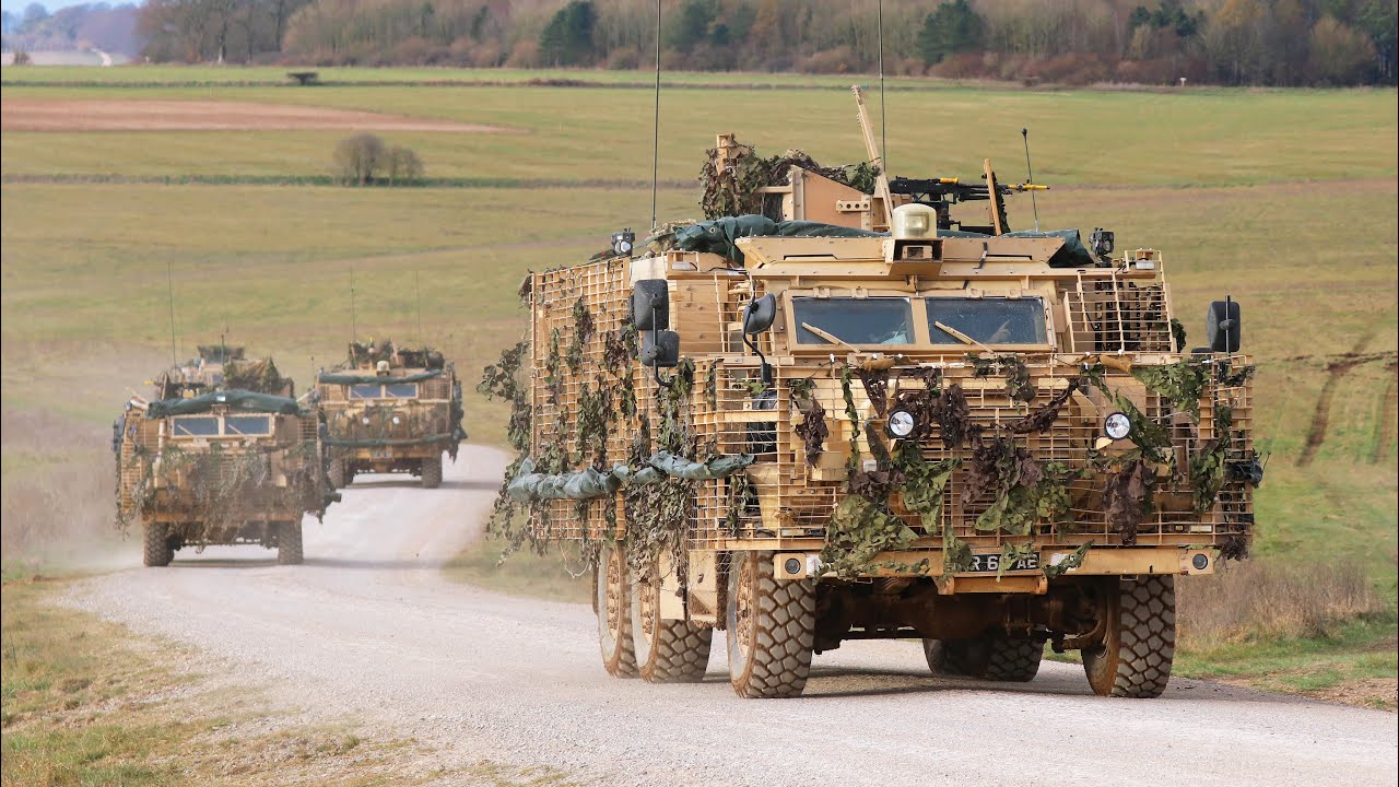 Huge British Army Battlegroup convoy. 🇬🇧