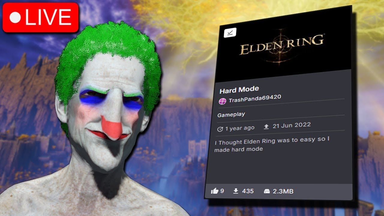 Beating Elden Ring's Most Miserable Mod Again... (hard mode 2) MAYBE BAD SOULS GAMES LATER