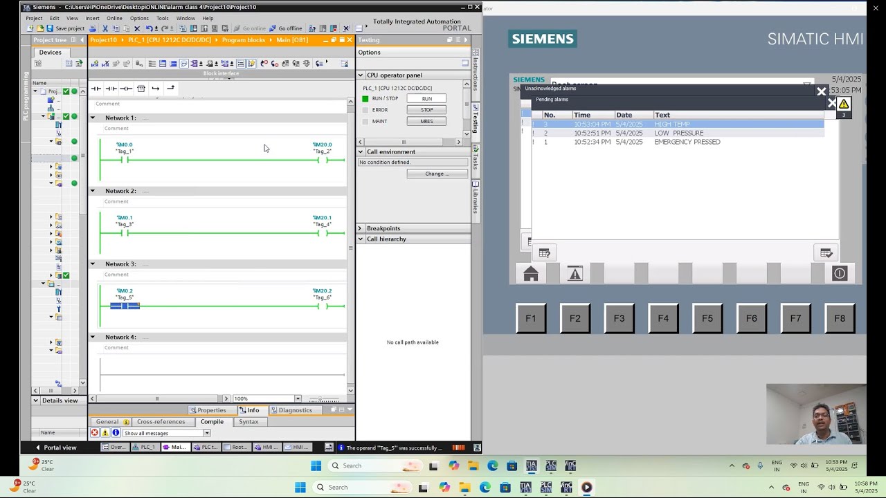 HOW TO CREATE ALARM IN SIEMENS PLC AND HMI