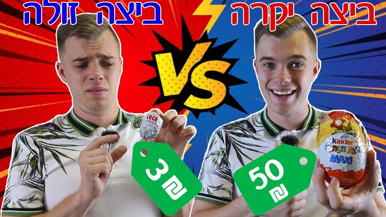 ביצת הפתעה הכי יקרה vs ביצת הפתעה הכי זולה