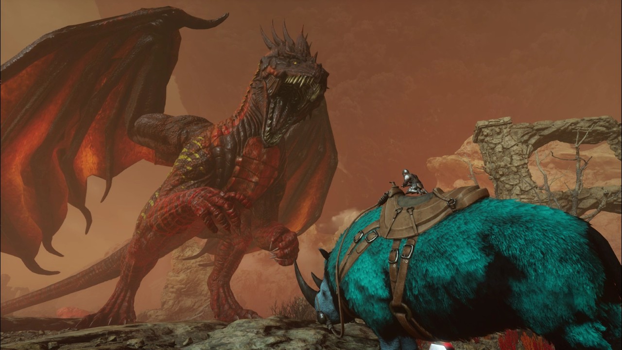 SOLO RHINO VS ALPHA DRAGON | OFFICIAL PVE ARK Survival Ascended