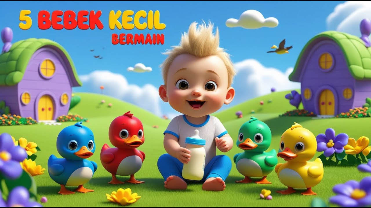 5 BEBEK KECIL BERMAIN - KUMPULAN LAGU ANAK DAN BALITA TERPOPULER | Lopelope