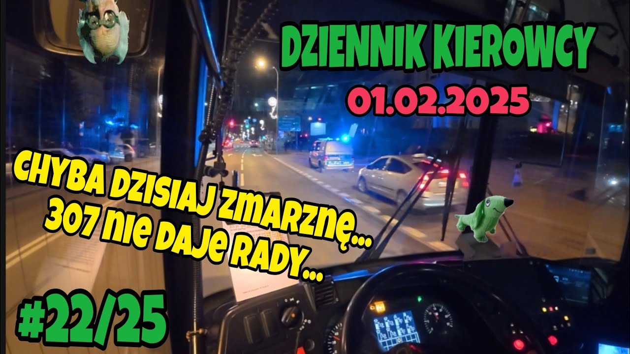 01.02.2025 🚌🚌 DZIENNIK KIEROWCY🚌🚌 CZY JA DZISIAJ ZMARZNE W TYM SPRZĘCIE?  ❄❄ 307 NIE DAJE RADY !