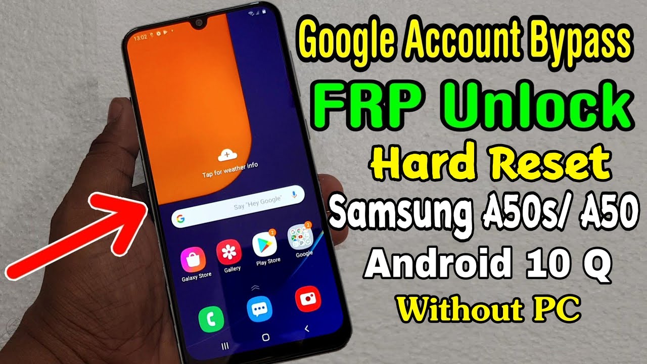 Samsung A50/ A50s Hard Reset & Google FRP Lock Bypass 2020 || ANDROID 10 Q (Without PC)