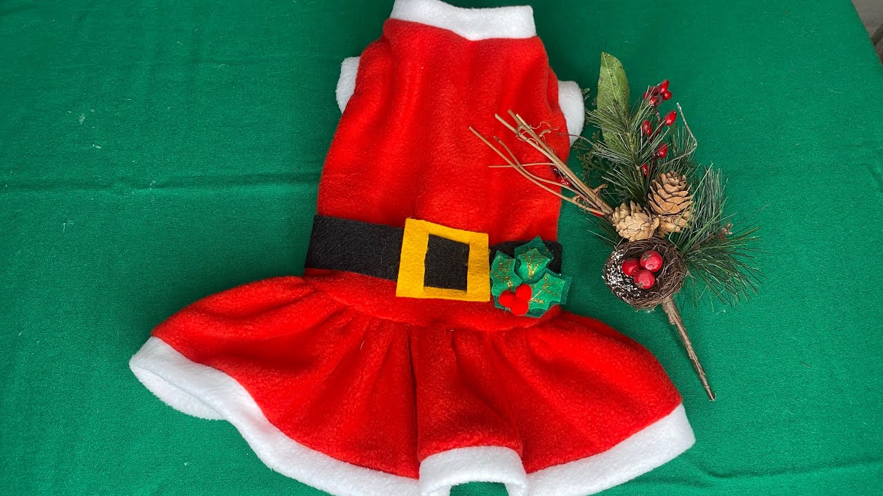 DIY Vestido de navidad para tu perrita 🐶